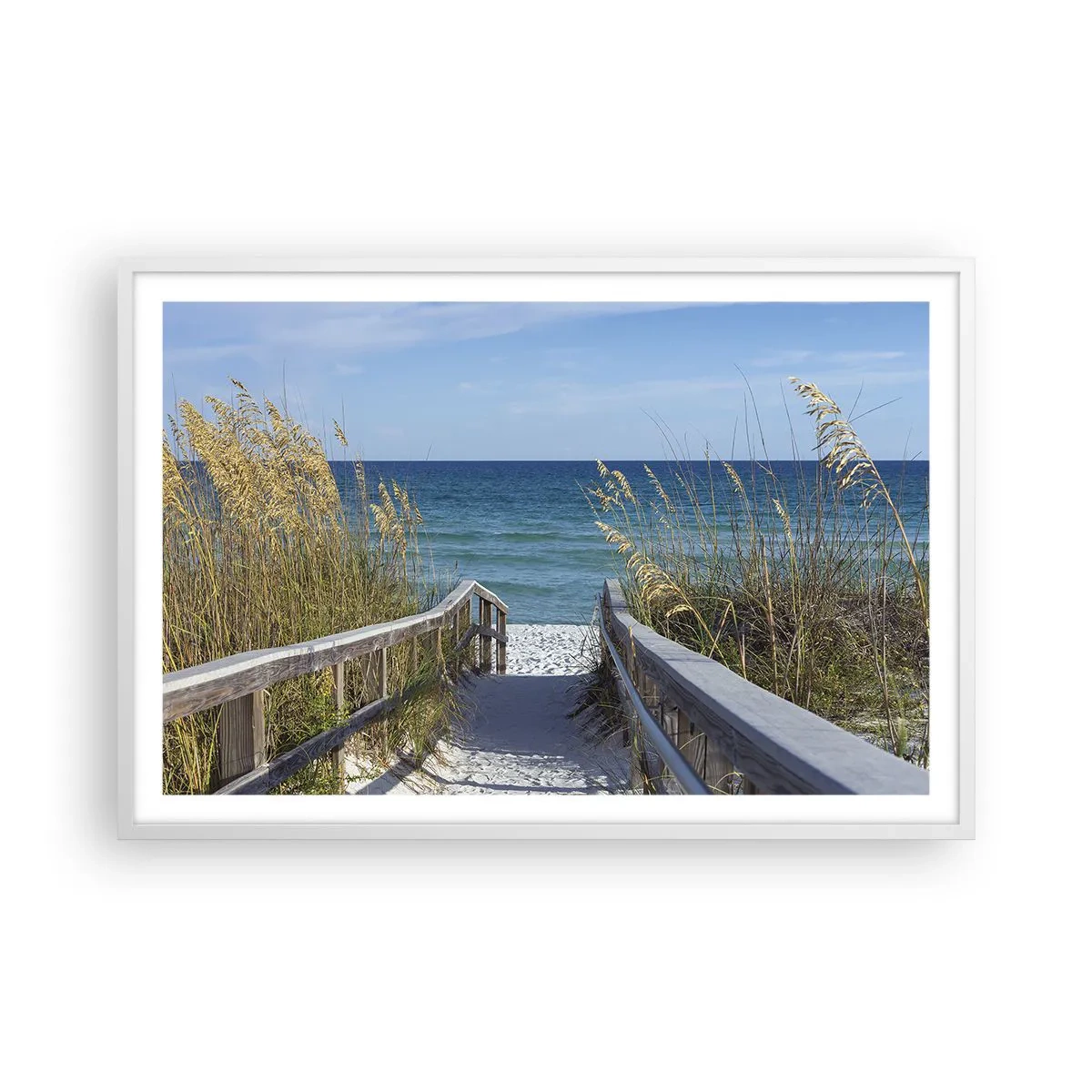 Poster in cornice bianca - Al sole, al vento - 91x61 cm