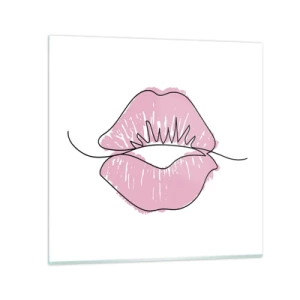 Quadro su vetro - Pronti al bacio? - 30x30 cm