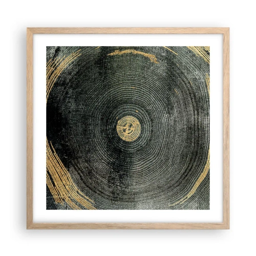 Poster in cornice rovere chiaro - Cambiamento e persistenza - 50x50 cm