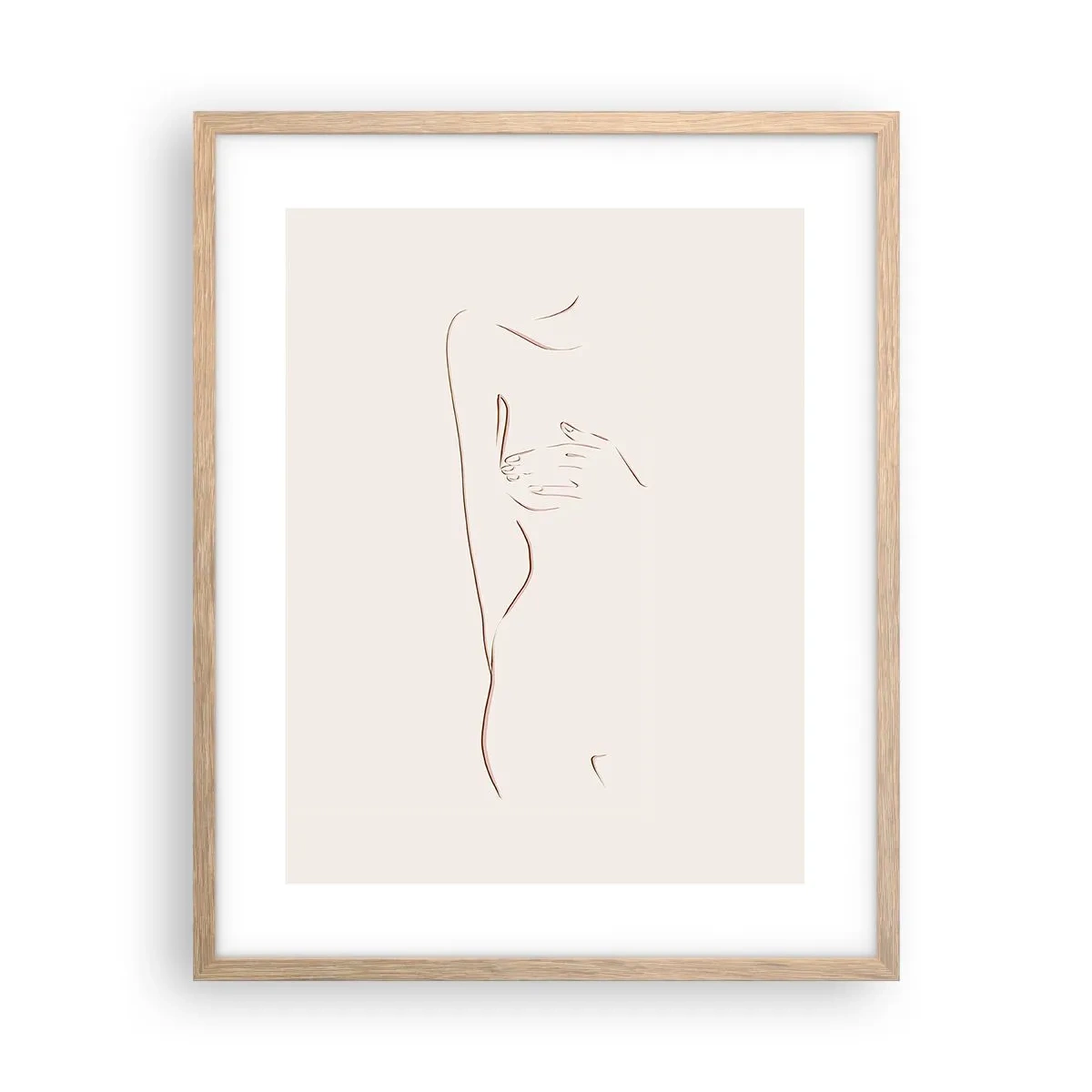 Poster in cornice rovere chiaro - La forma del desiderio - 40x50 cm