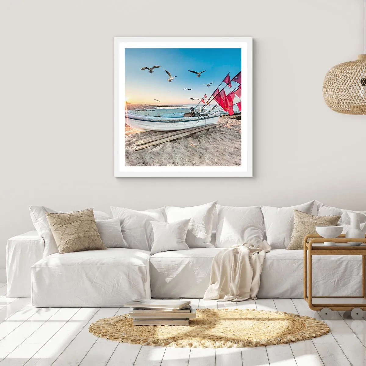 Poster in cornice bianca - Meritato riposo - 50x50 cm