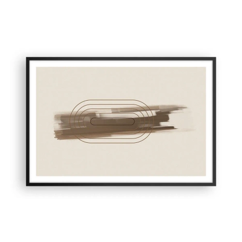 Poster in cornice nera - Un soffio di grigio - 91x61 cm