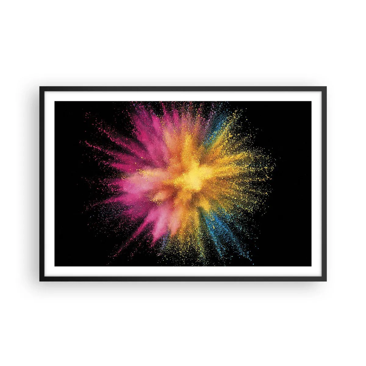 Poster in cornice nera - La nascita dei colori - 91x61 cm