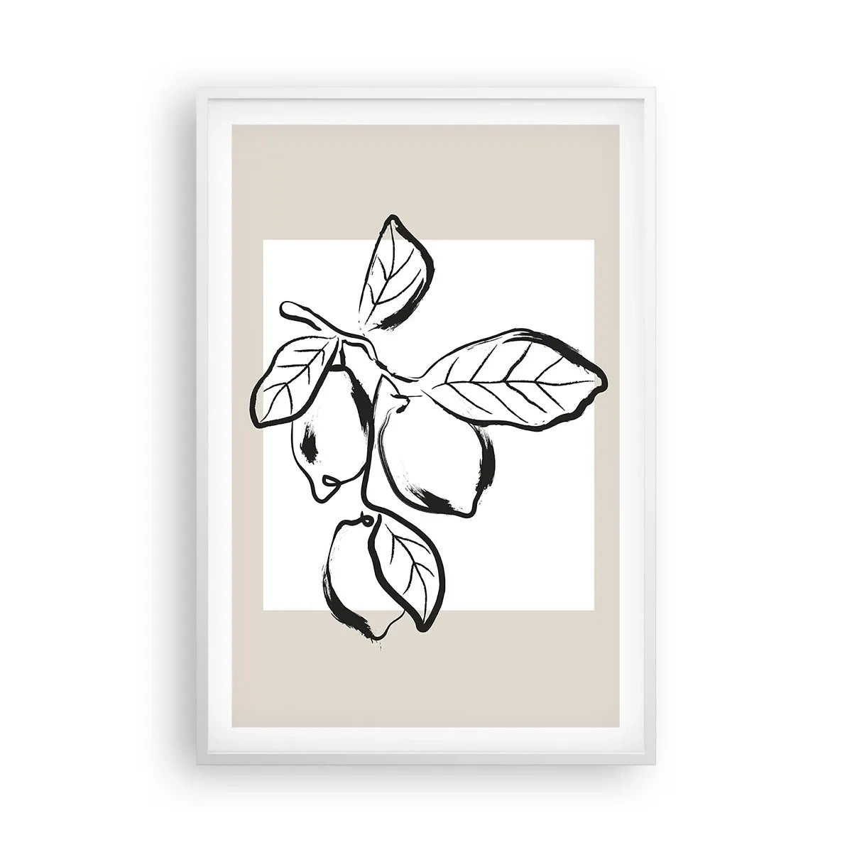 Poster in cornice bianca - Dove i limoni maturano... - 61x91 cm