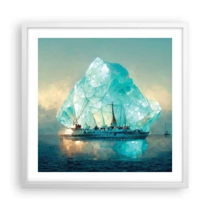 Poster in cornice bianca - Brillante artico - 50x50 cm