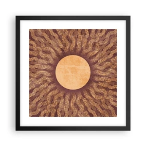 Poster in cornice nera - L'icona del sole - 40x40 cm