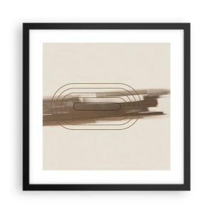 Poster in cornice nera - Un soffio di grigio - 40x40 cm