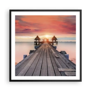 Poster in cornice nera - Tramonto d'oriente - 60x60 cm