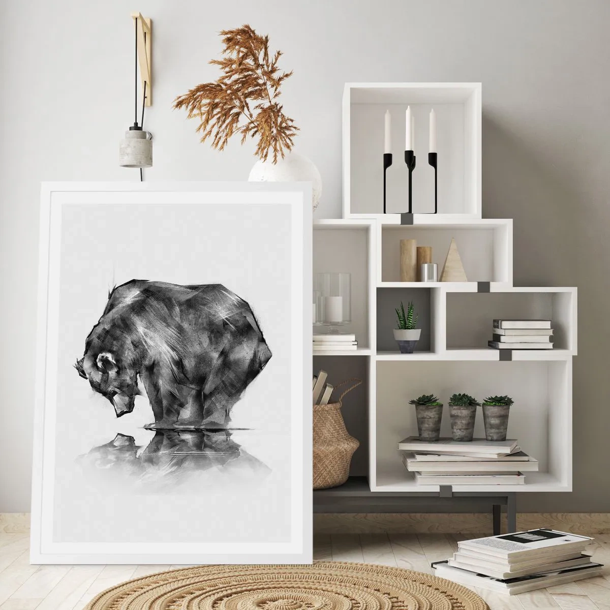 Poster in cornice bianca - Fa piacere vedere chi ci è caro - 61x91 cm