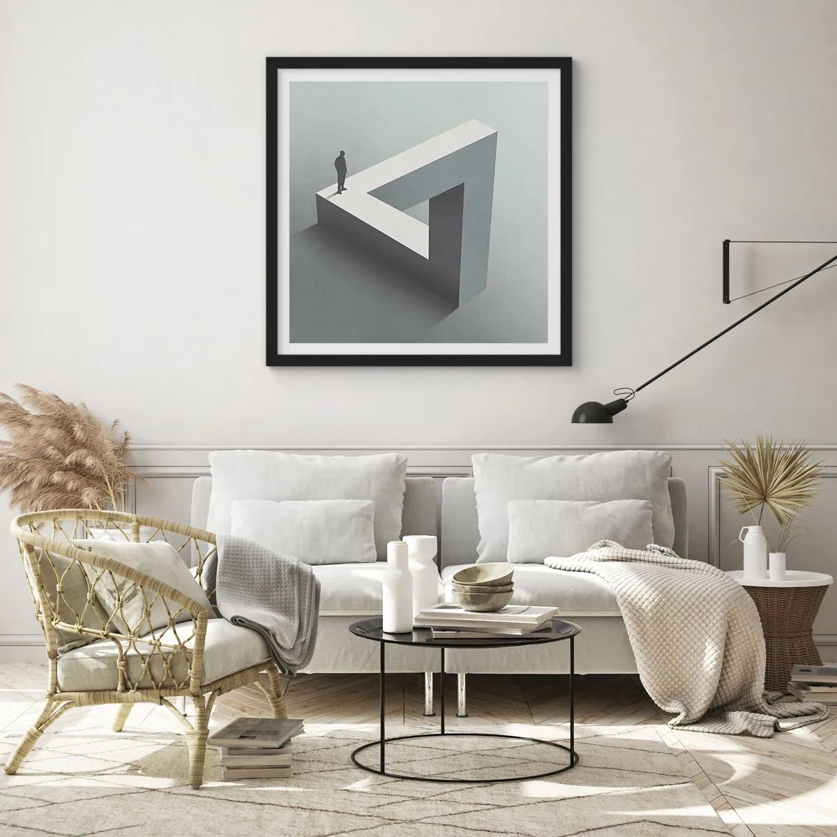 Poster in cornice nera - Eppure è possibile - 30x30 cm