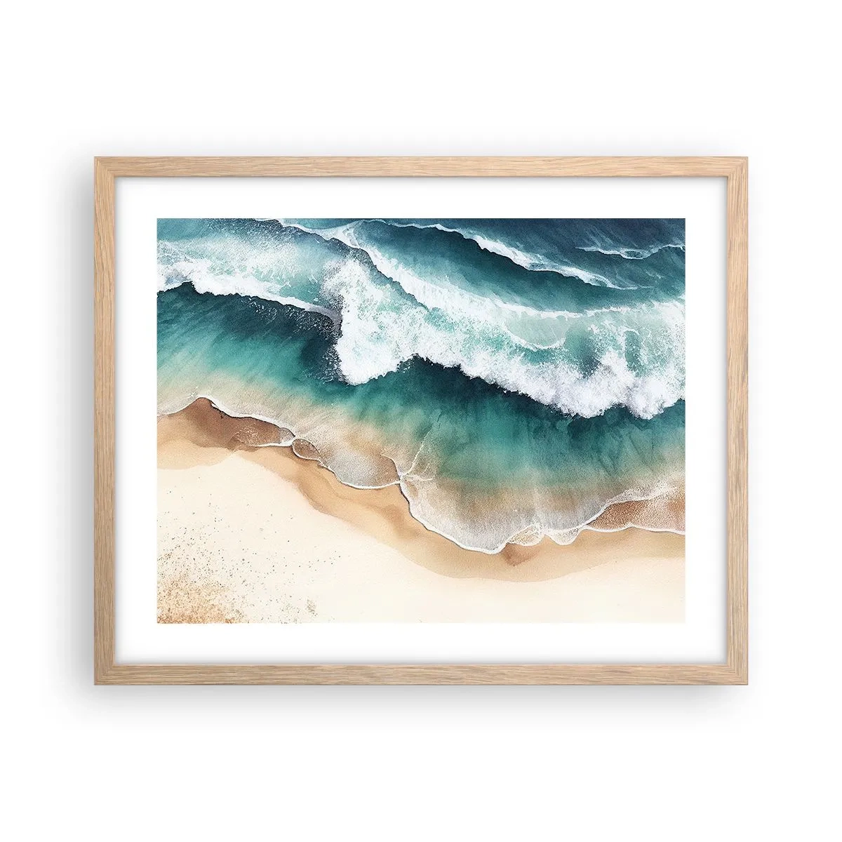 Poster in cornice rovere chiaro - L'eterno incontro - 50x40 cm