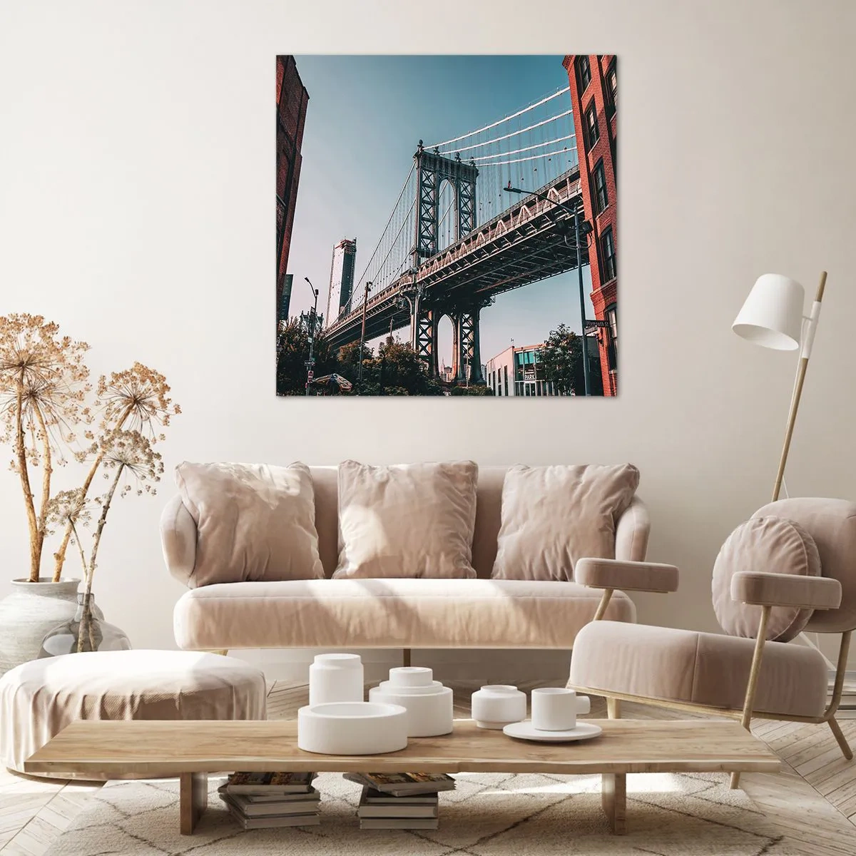 Quadro su tela - Stampe su Tela - Sopra le onde della città - 70x70 cm