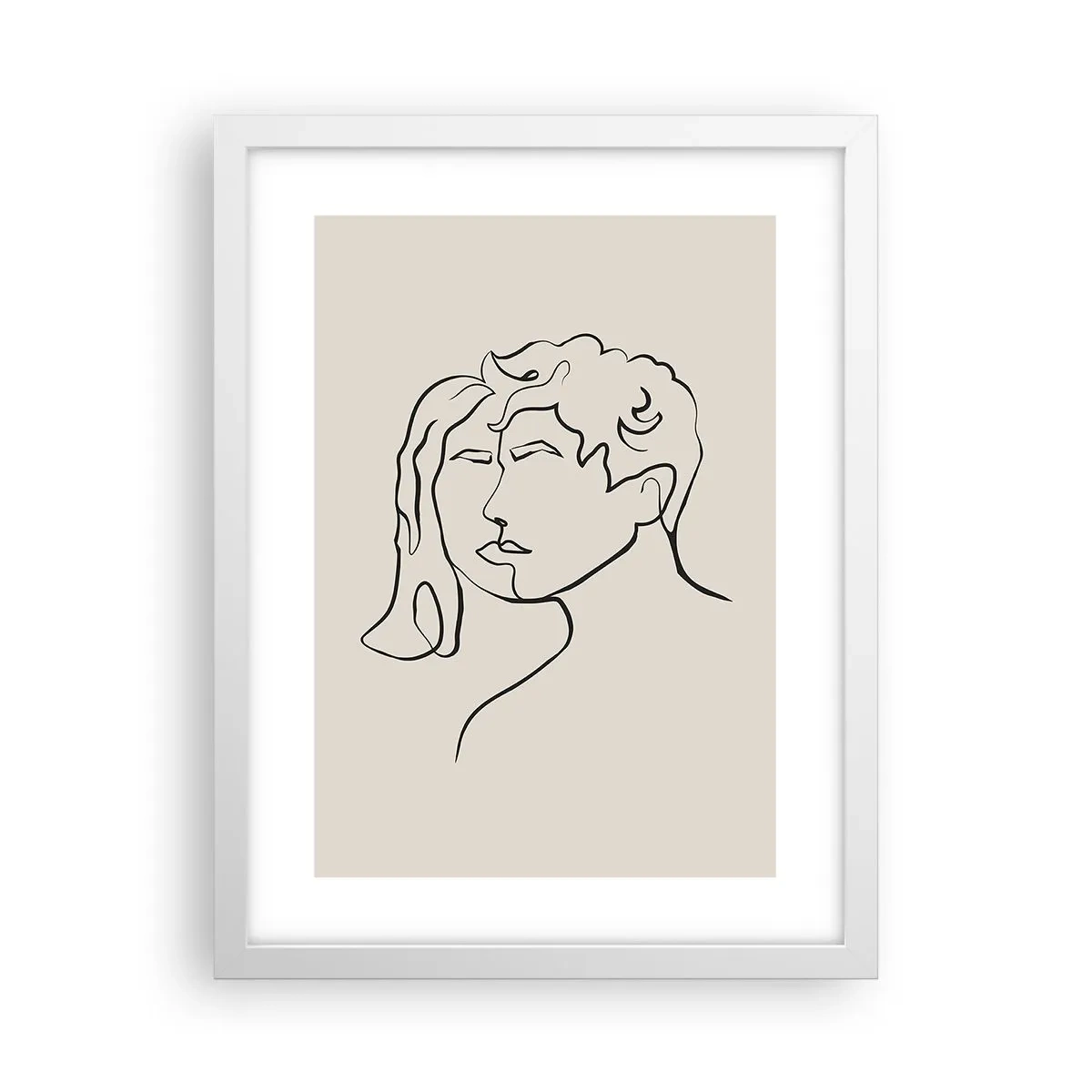 Poster in cornice bianca - E divennero una cosa sola - 30x40 cm