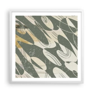 Poster in cornice bianca - Astrazione ritmica - 60x60 cm