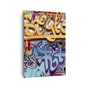 Quadro su tela - Stampe su Tela - Graffiti colorati con iscrizioni e illustrazioni dinamiche - 70x100cm - Murali, murali, murali… - Decorazione murale moderna per soggiorno e camera da letto ARTTOR