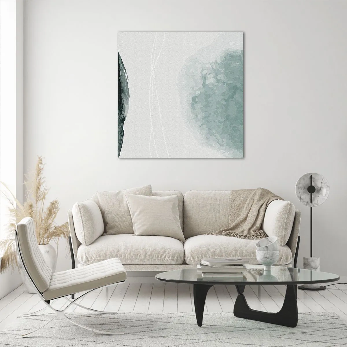 Quadro su vetro - Incontro con la nebbia - 40x40 cm