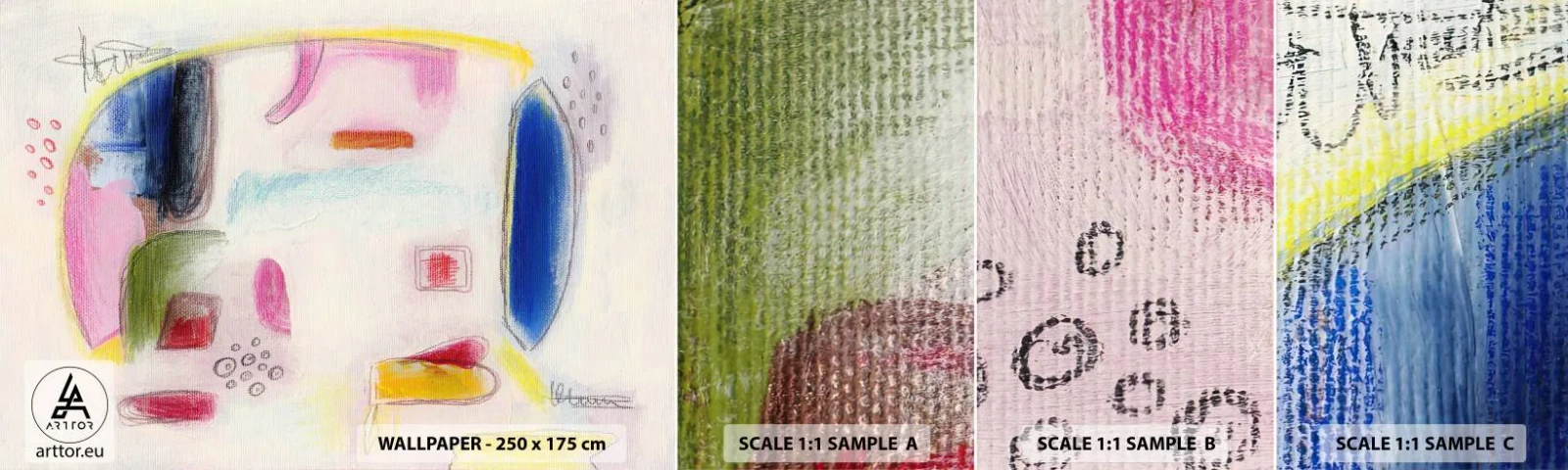 Campione di Fotomurale Adesivo Deluxe Sticker - Più convesse che concave o piatte - Astrazione, Pezzo, Elefante - 100x30 cm