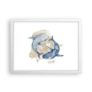 Poster in cornice bianca - Amicizia o amore? - 40x30 cm