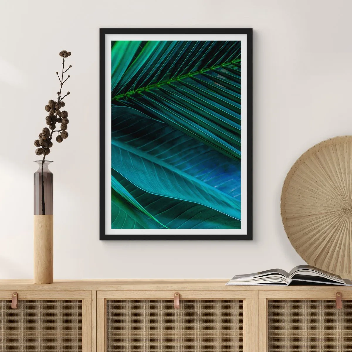 Poster in cornice nera - Anatomia del verde - 40x50 cm