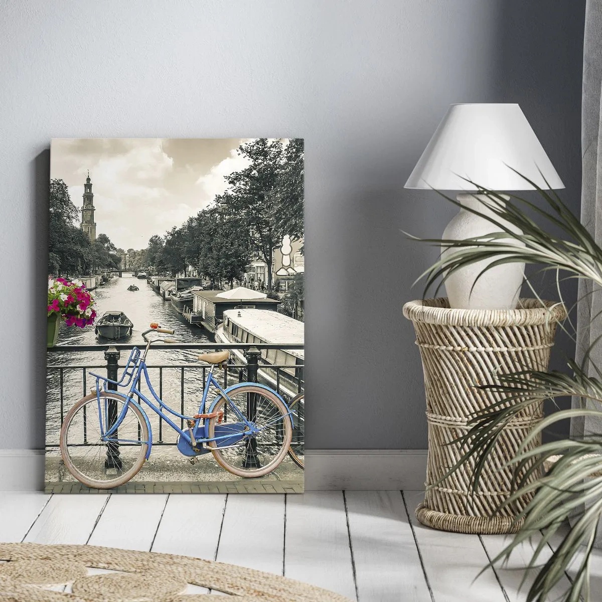 Quadro su tela - Stampe su Tela - I colori delle strade di Amsterdam - 55x100 cm