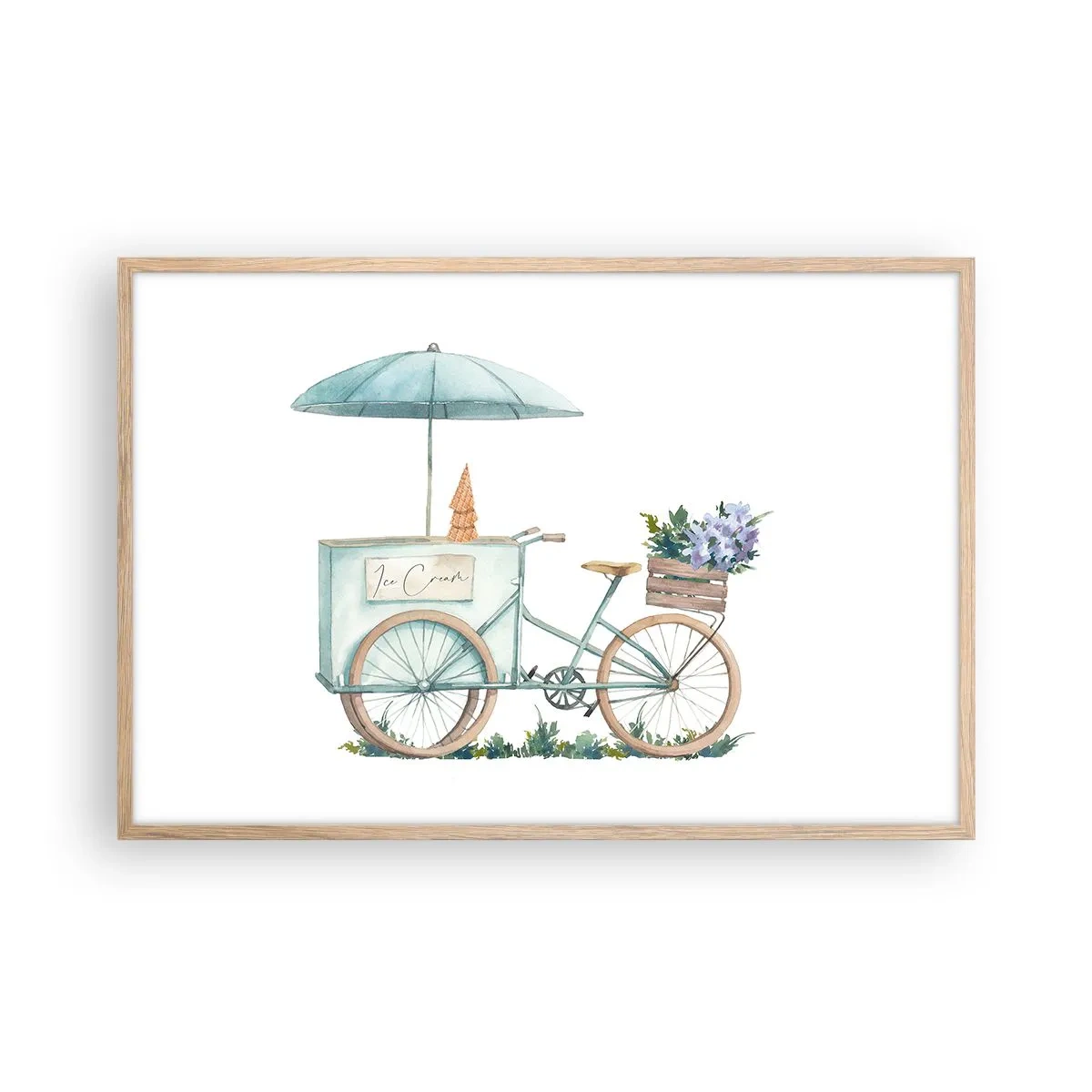 Poster in cornice rovere chiaro - Dolce ricordo d'estate - 91x61 cm