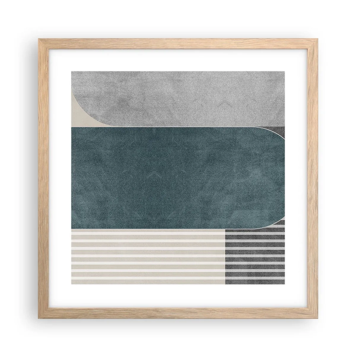 Poster in cornice rovere chiaro - Composizione orizzontale  - 40x40 cm