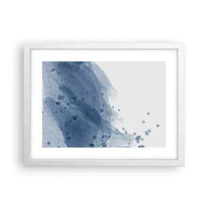 Poster in cornice bianca - Tulle blu - 40x30 cm