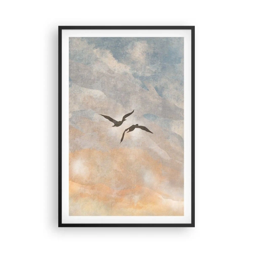 Poster in cornice nera - Danza nel cielo - 61x91 cm