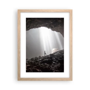 Poster in cornice rovere chiaro - Grotta luminosa - 30x40 cm