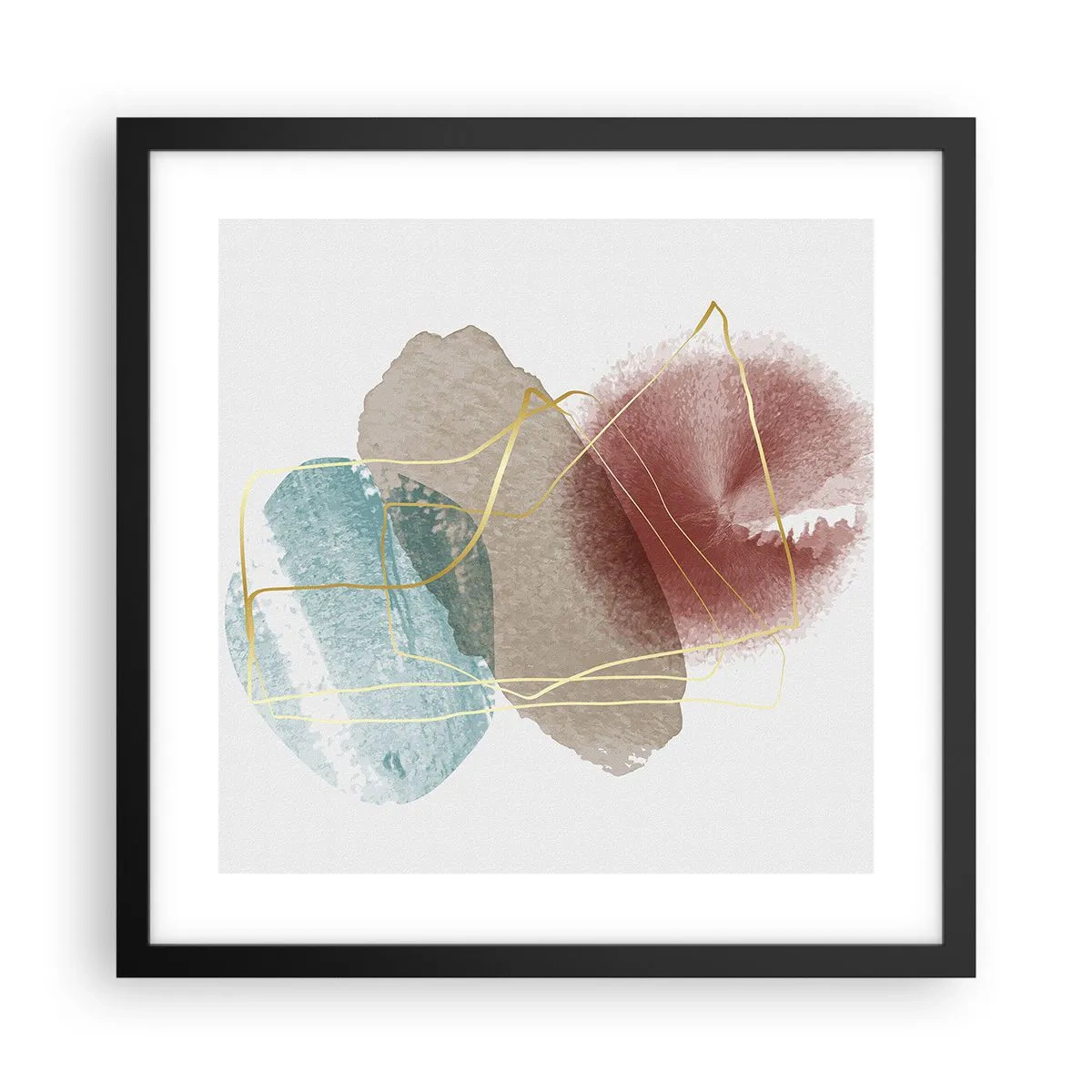 Poster in cornice nera - Coralli dello spazio - 40x40 cm