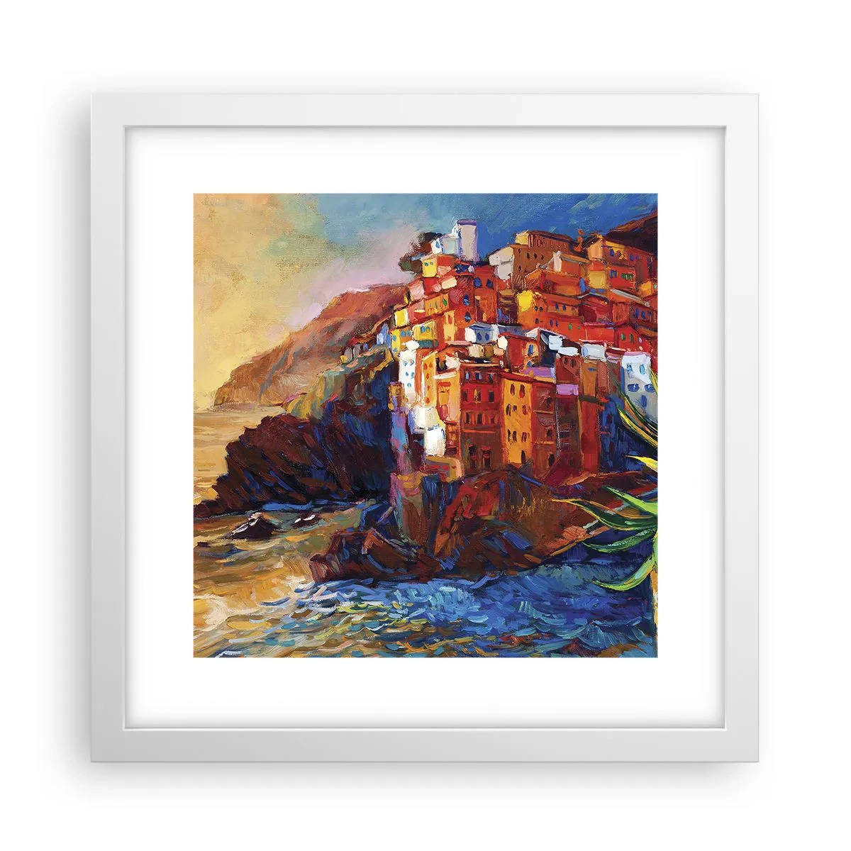 Poster in cornice bianca - Atmosfera italiana - 30x30 cm