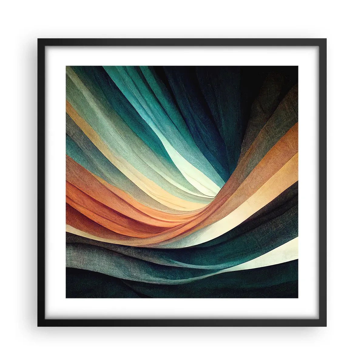 Poster in cornice nera - Intessuto di colore - 50x50 cm