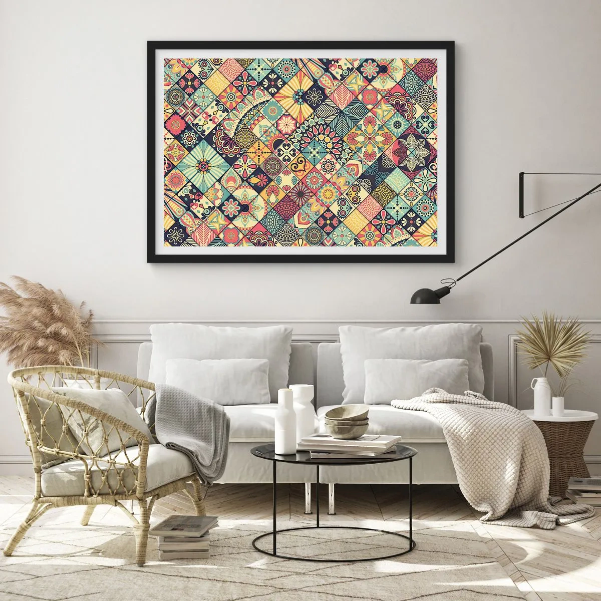 Poster in cornice nera - L'atmosfera del Marocco - 40x30 cm