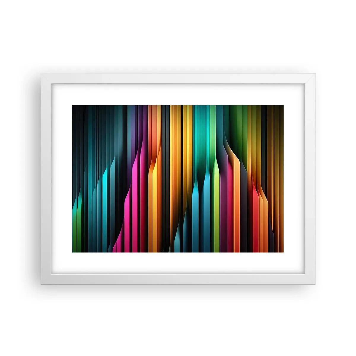 Poster in cornice bianca - Organi di luce - 40x30 cm