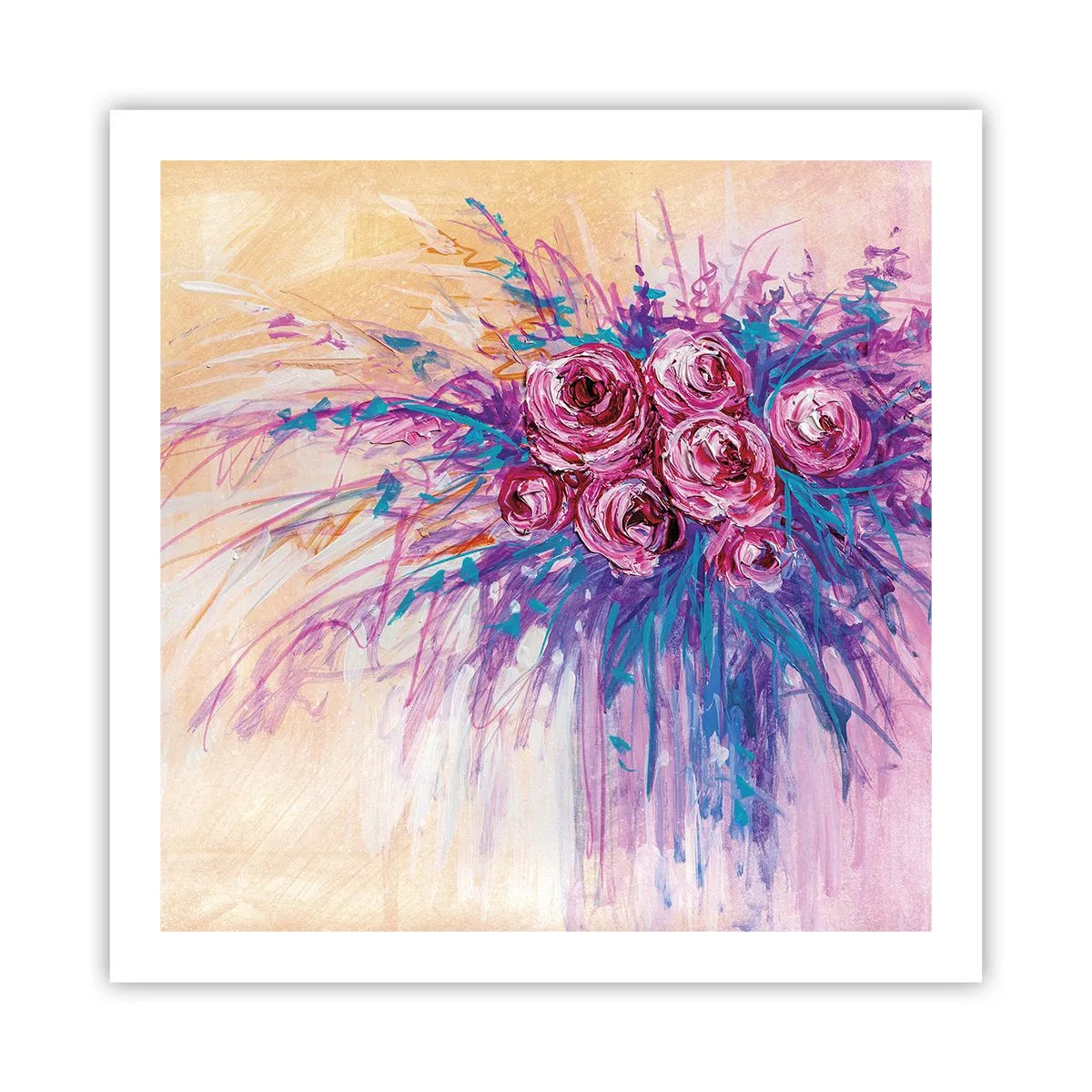 Poster - Fontana rosa - 60x60 cm