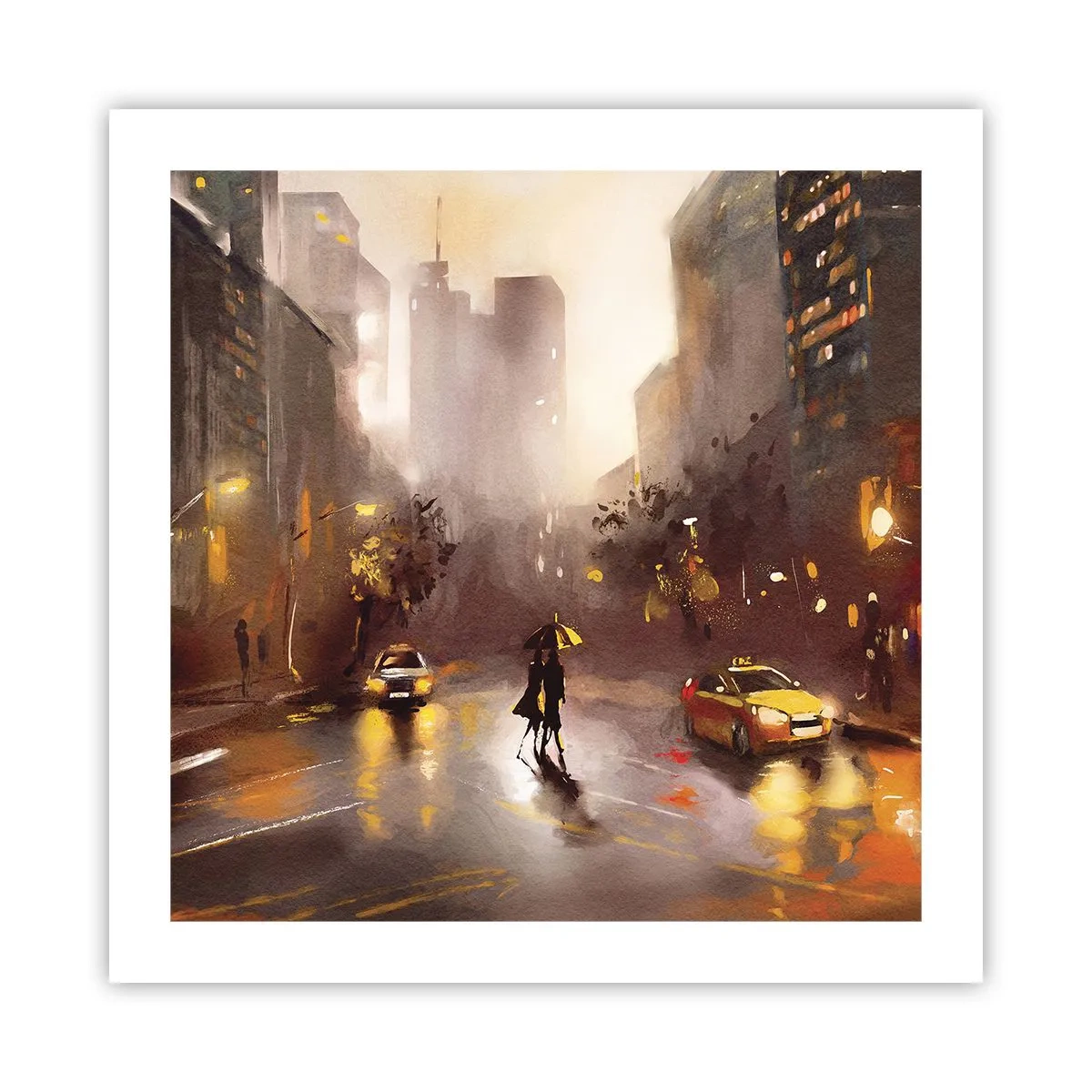Poster - Nelle luci di New York - 50x50 cm