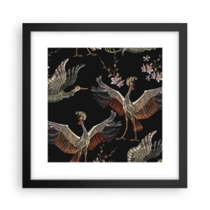 Poster in cornice nera - Uccello fantastico - 30x30 cm