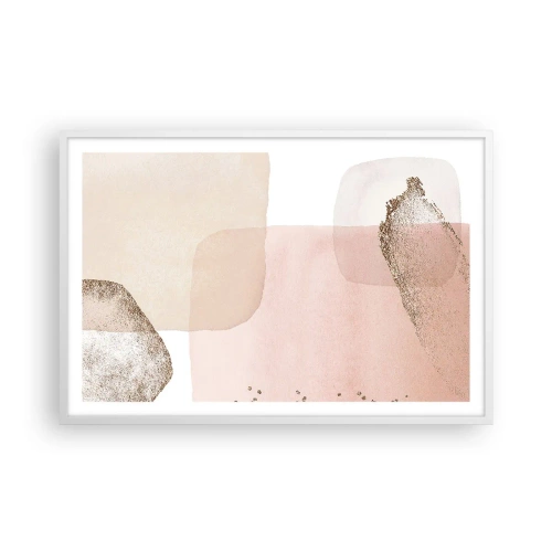 Poster in cornice bianca - Incontro attraverso il colore - 91x61 cm