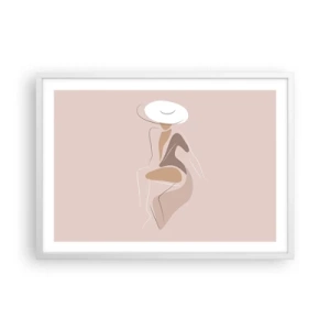 Poster in cornice bianca - Essere una dama - 70x50 cm
