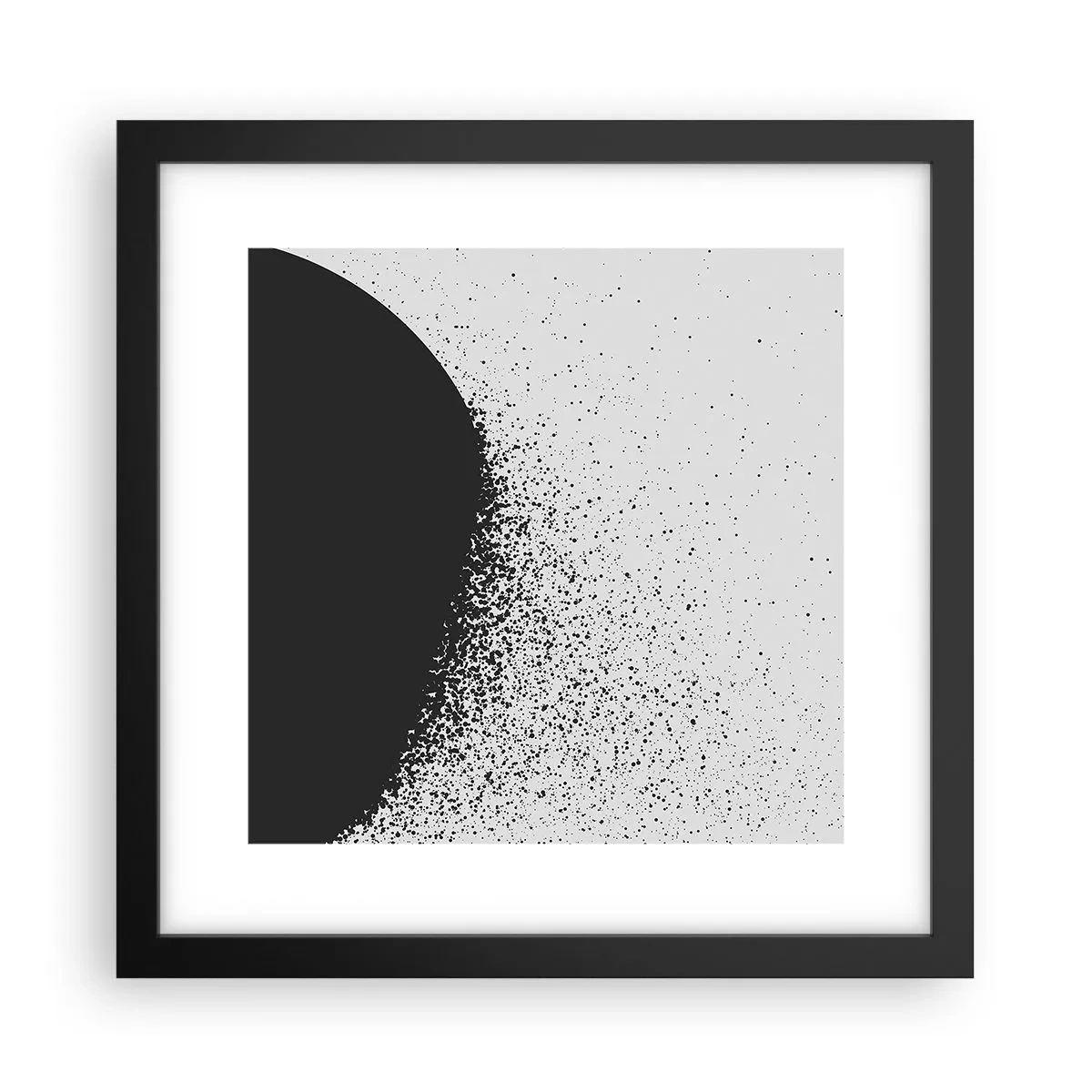 Poster in cornice nera - Il movimento delle particelle - 30x30 cm