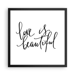 Poster in cornice nera - Leggi e ripeti - 40x40 cm