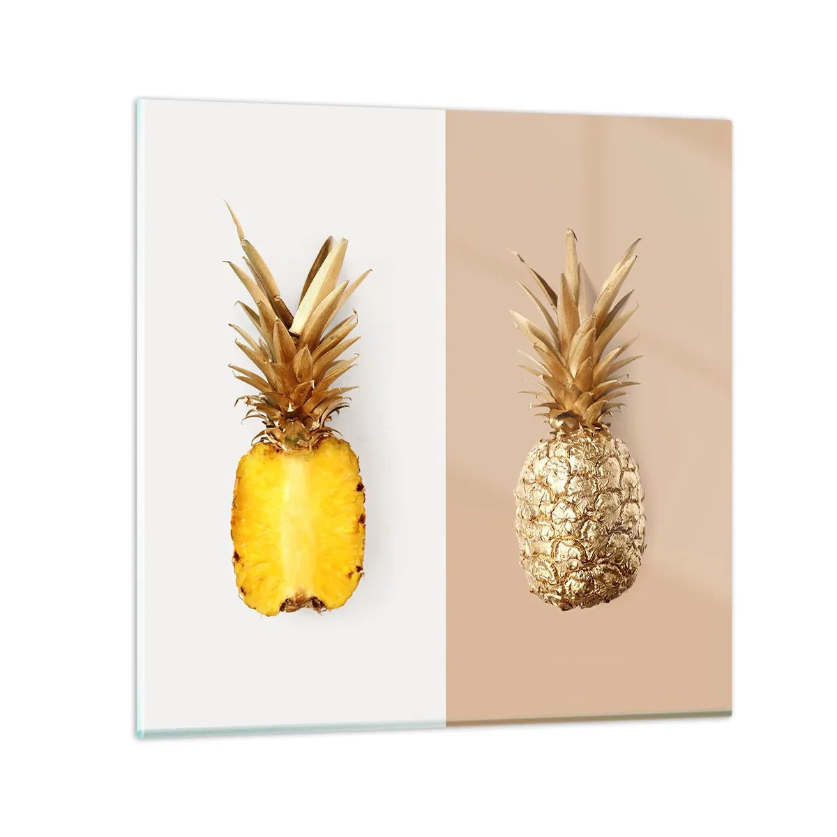 Quadro su vetro - Ananas per due - 30x30 cm