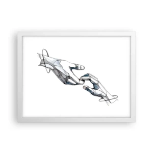 Poster in cornice bianca - Buon gesto - 40x30 cm