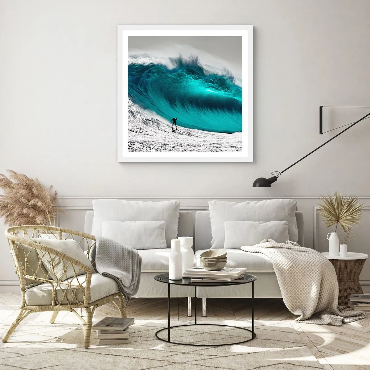 Poster in cornice bianca - Sfida accettata - 40x40 cm