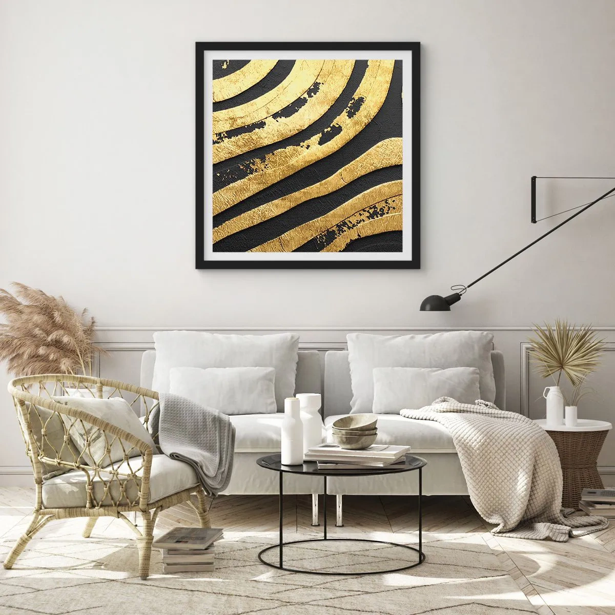 Poster in cornice nera - Tutto scorre - 50x50 cm