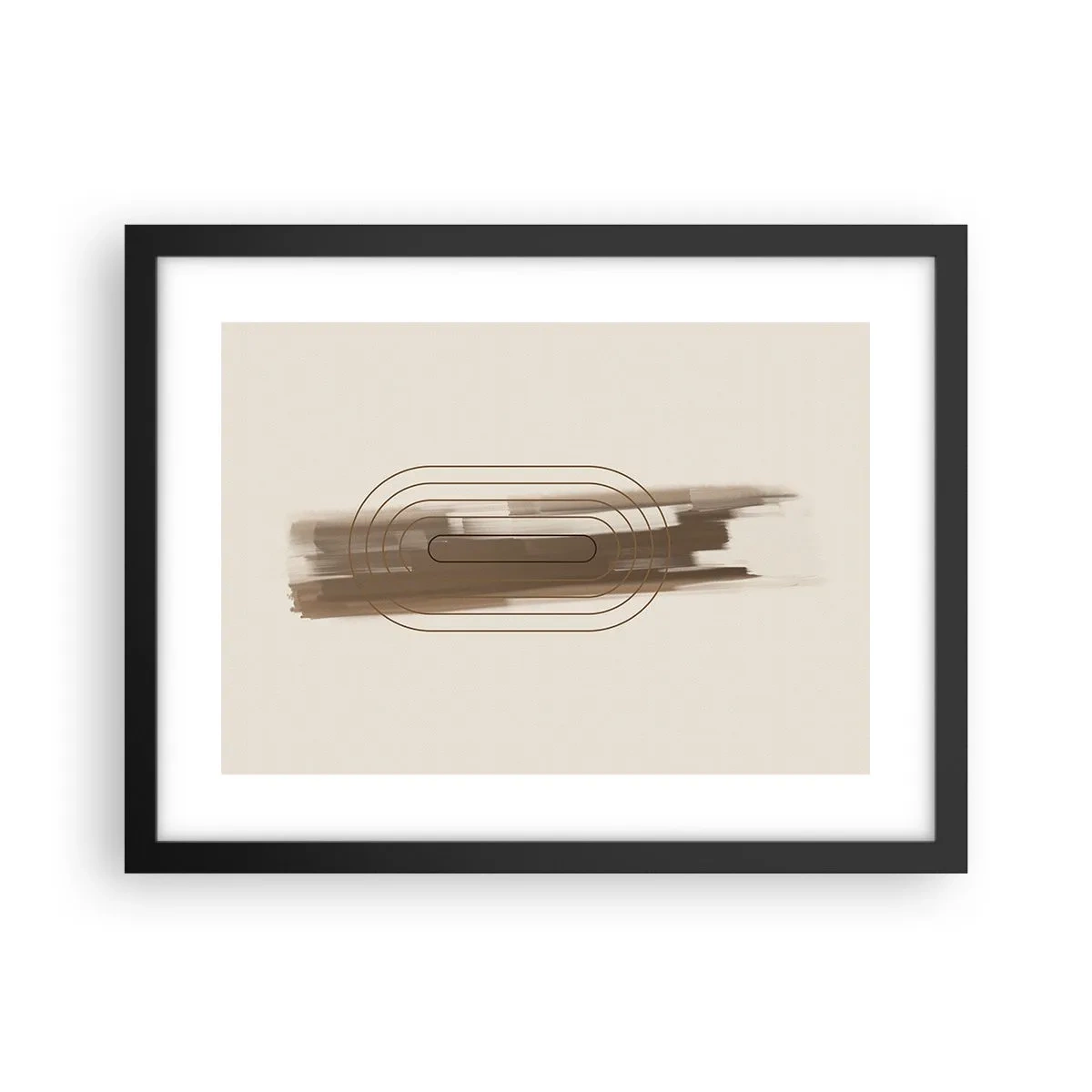 Poster in cornice nera - Un soffio di grigio - 40x30 cm
