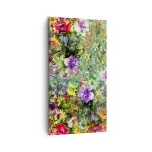 Quadro su tela - Stampe su Tela - Perdersi nei fiori - 55x100 cm