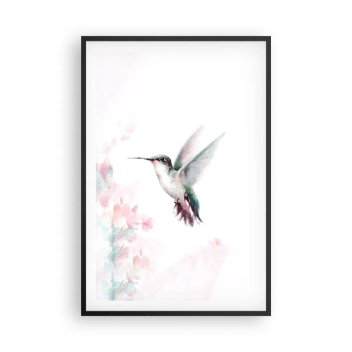 Poster in cornice nera - Battito immobile - 61x91 cm