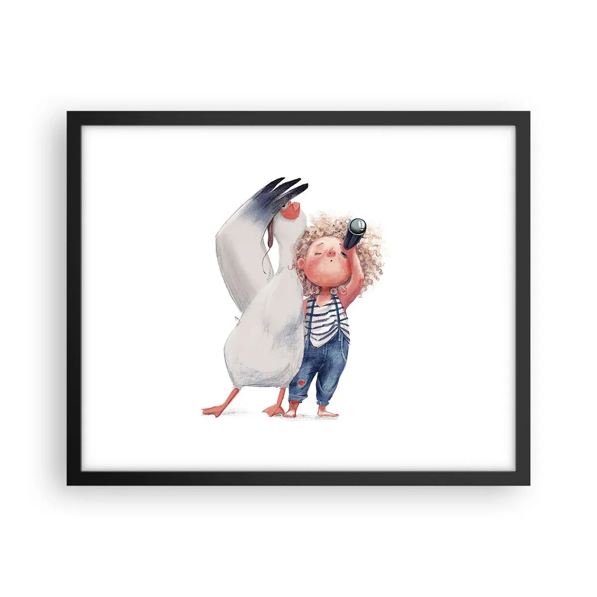 Poster in cornice nera - Il progetto di un grande viaggio - 50x40 cm