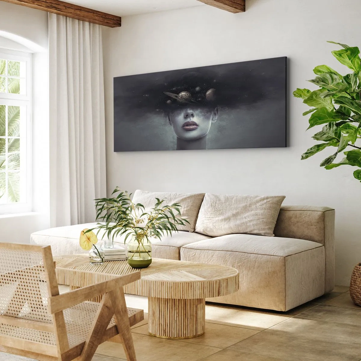 Quadro su tela - Stampe su Tela - E i pianeti folleggiano... - 90x30 cm